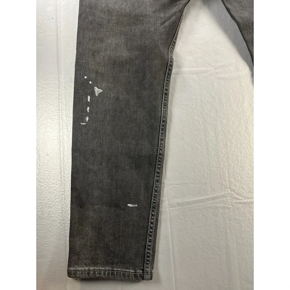 Levis 512 Jeans Mens 33x32‎ Gray Charcoal Slim Tapered Faded Black Stretch Flex